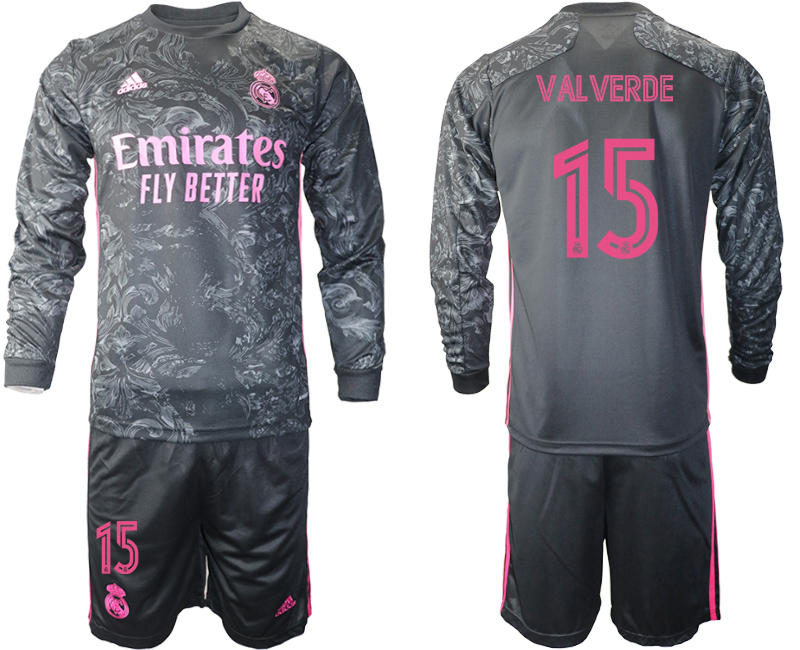 2021 Men Real Madrid away long sleeve #15 soccer jerseys